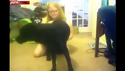 College Babe Girl Unleashes Her Wild Side with a Sex Dog