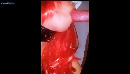 Woman Experiences Unbelievable Pleasure: Sucking a Red Dick Dog
